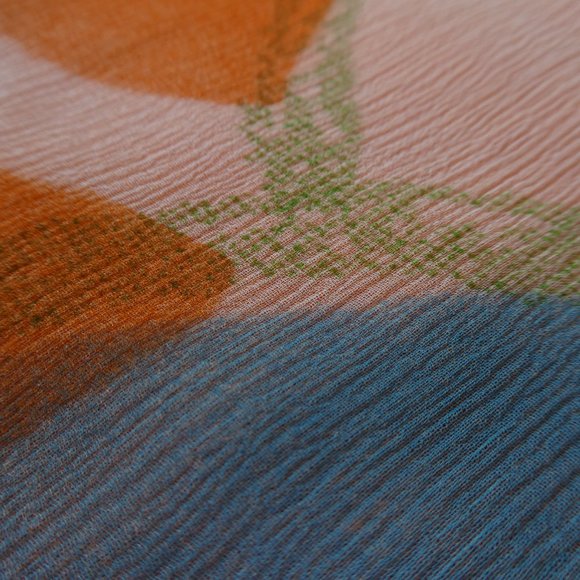 Vintage 50s R K Originals Orange Blue Mod Lined Shift Retro Back Zip USA Union M - Picture 9 of 12